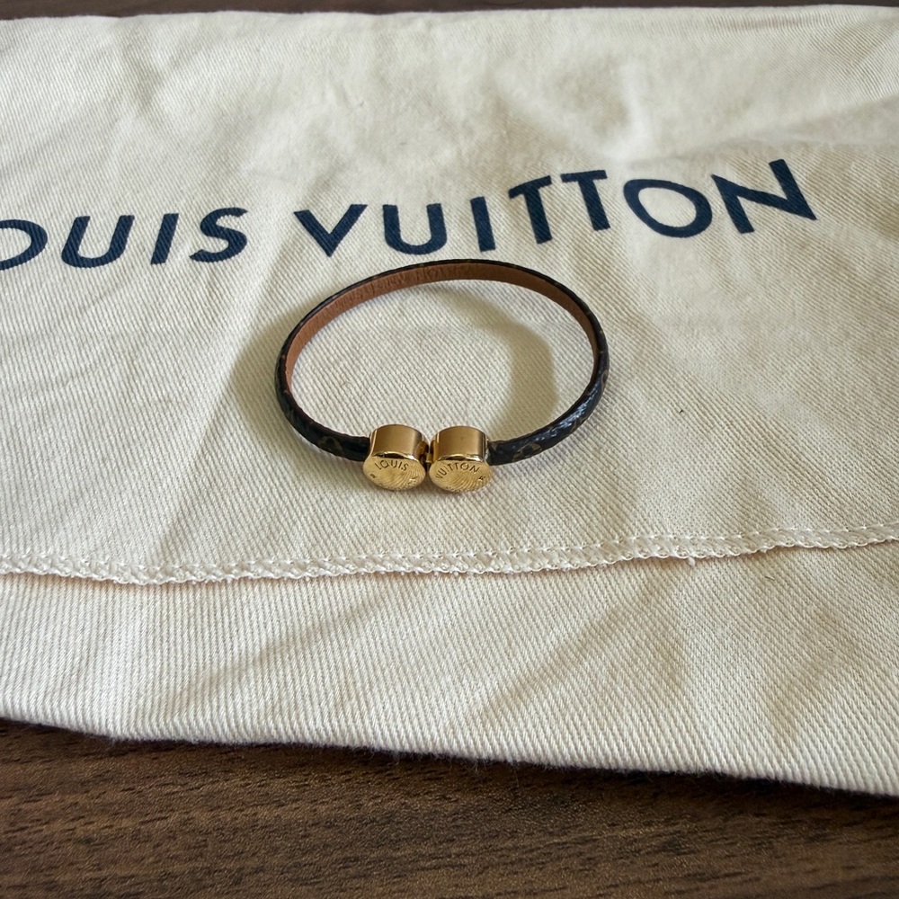 Louis Vuitton Gold and Black Bracelet